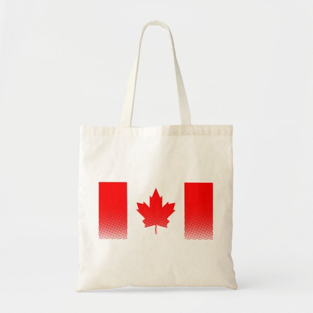 Bolso De Tela Bandera De Canadá Con Efecto De Medio Tono (Frente)