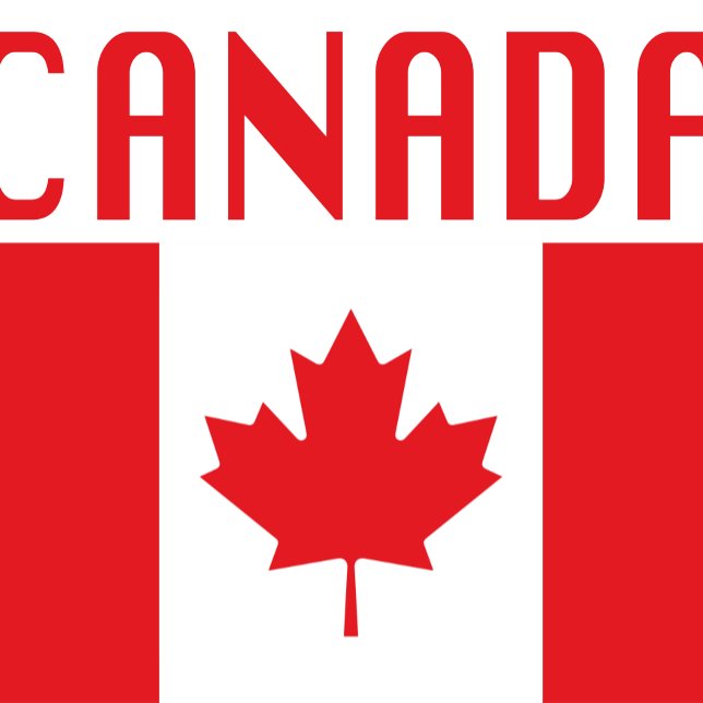 Bolso De Tela Bandera de Canadá con texto de Canadá (Canada flag with Canada Text.)