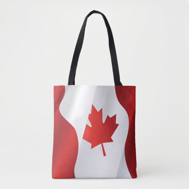 Bolso De Tela Bandera de Canadá de hojas de maíz (Anverso)