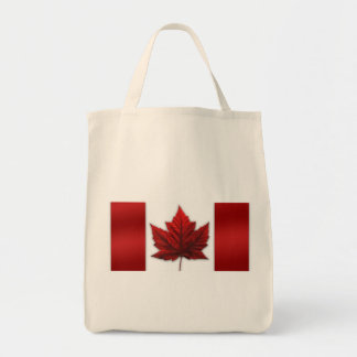 Bolso De Tela Bandera de Canadá Tote Bag Medio ambiente Canadá T