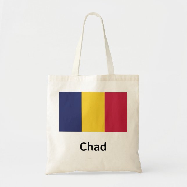 Bolso De Tela Bandera de Chad (Frente)