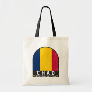 Bolso De Tela Bandera de Chad Emblem con problemas de cosecha