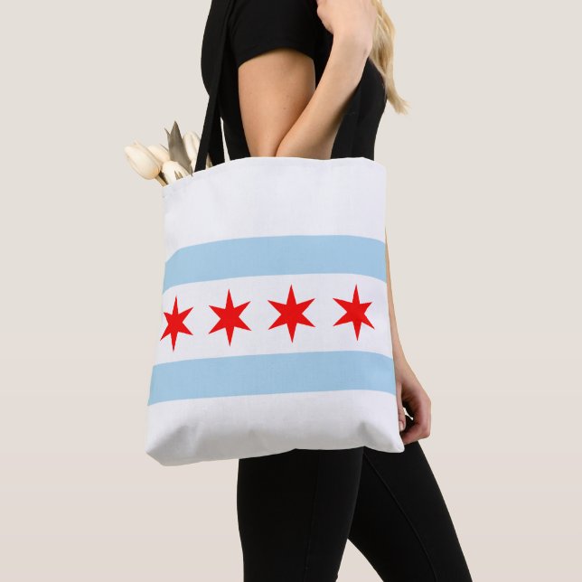 Bolso De Tela Bandera de Chicago (Detalle)