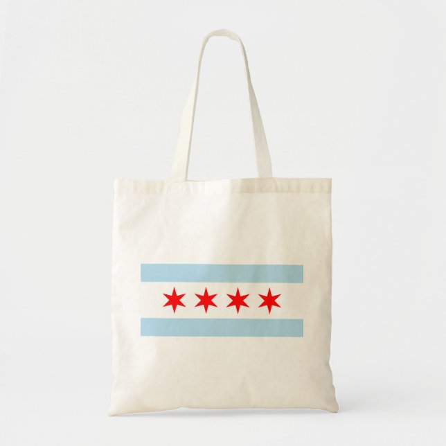Bolso De Tela Bandera de Chicago (Frente)