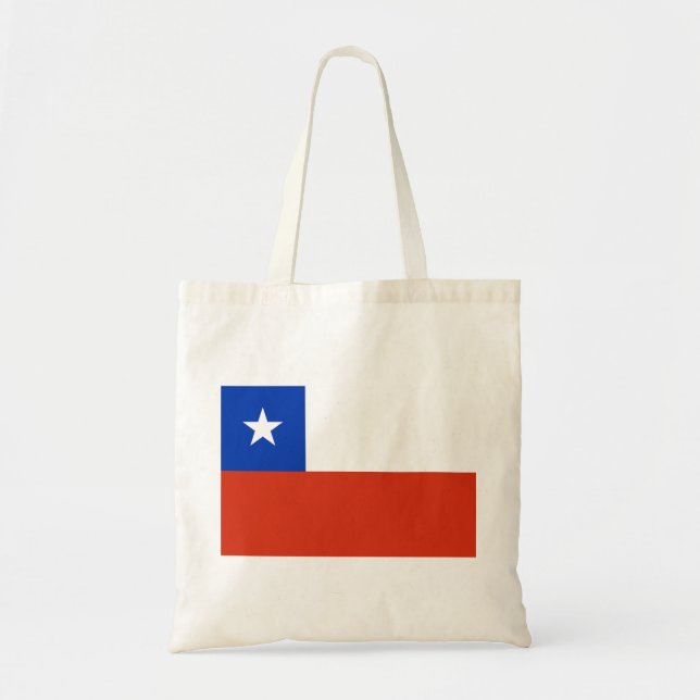 Bolso De Tela Bandera de Chile (Frente)