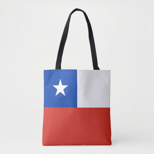 Bolso De Tela Bandera de Chile (Anverso)