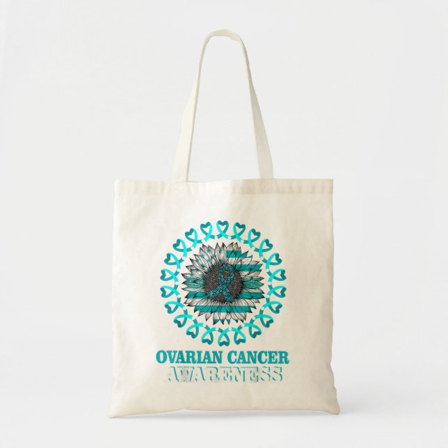 Bolso De Tela Bandera de Cinta verde azulada Awarenes contra el  (Frente)