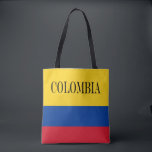Bolso De Tela Bandera de Colombia - Bandera De Colombia<br><div class="desc">La bandera nacional de Colombia es una tricolor horizontal de amarillo, azul y rojo. Es una bandera tribanda con bandas horizontales de colores amarillos, azules y rojos. Verticalmente el amarillo ocupa el 50% y el otro 50% lo comparten los colores azul y rojo en igual proporción. #patriótico #colombia #colombia #bandera...</div>