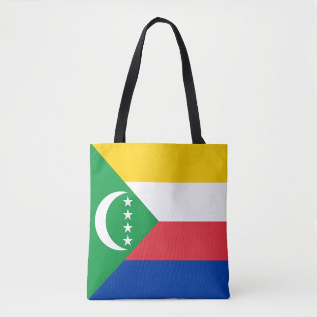 Bolso De Tela Bandera de Comoras (Anverso)