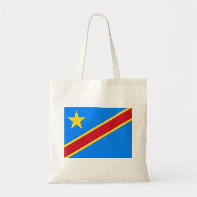 Bolso De Tela Bandera de Congo Kinshasa (Frente)