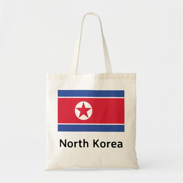 Bolso De Tela Bandera de Corea del Norte (Frente)