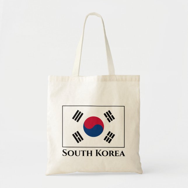 Bolso De Tela Bandera de Corea del Sur (Frente)