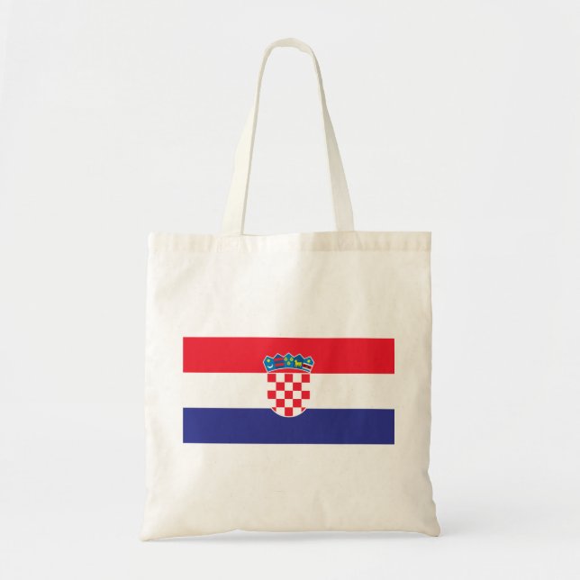 Bolso De Tela Bandera de Croacia (Frente)