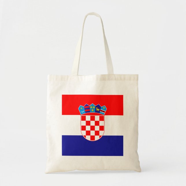 Bolso De Tela Bandera de Croacia (Frente)