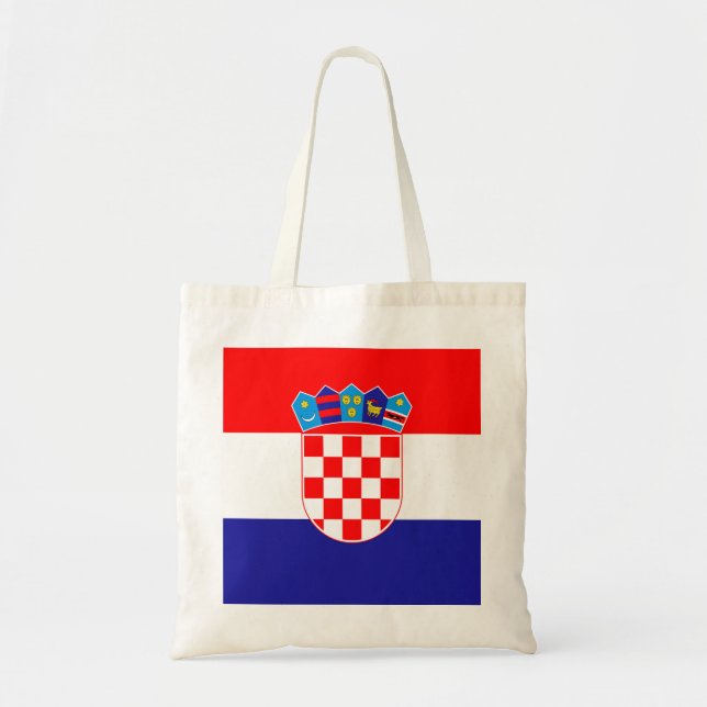 Bolso De Tela Bandera de Croacia (Frente)