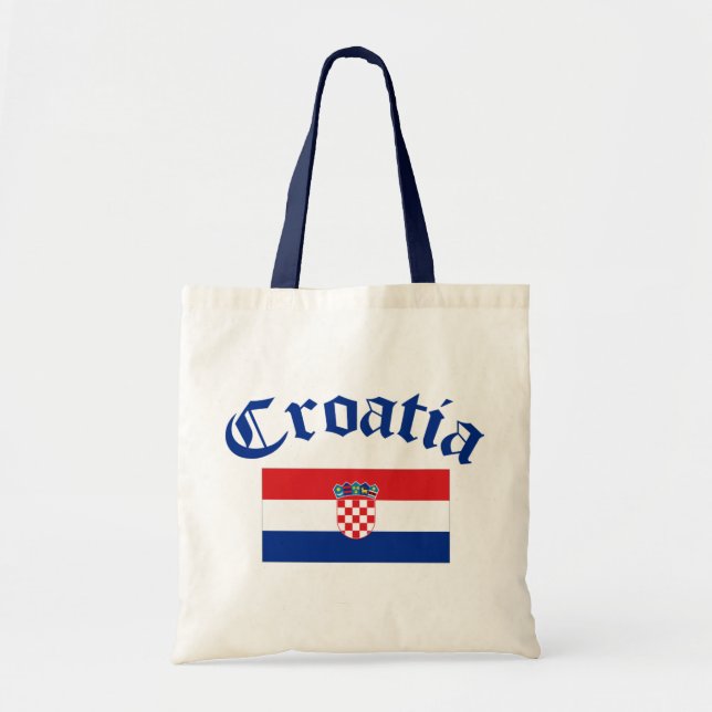 Bolso De Tela Bandera de Croacia (Frente)