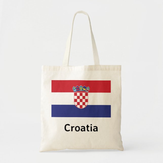 Bolso De Tela Bandera de Croacia (Frente)