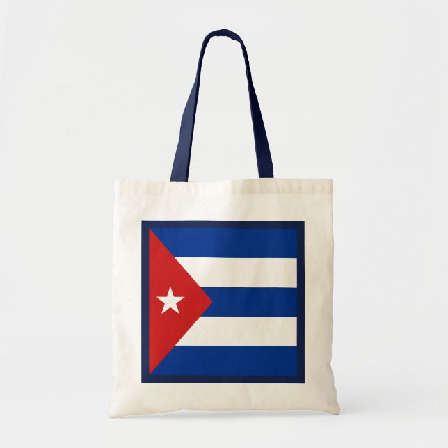 Bolso De Tela Bandera de Cuba (Frente)