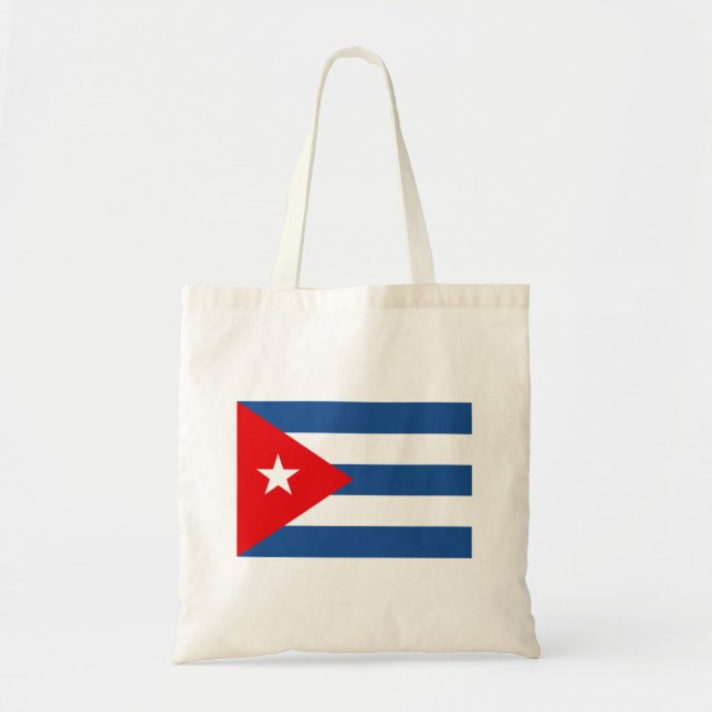 Bolso De Tela Bandera de Cuba (Frente)