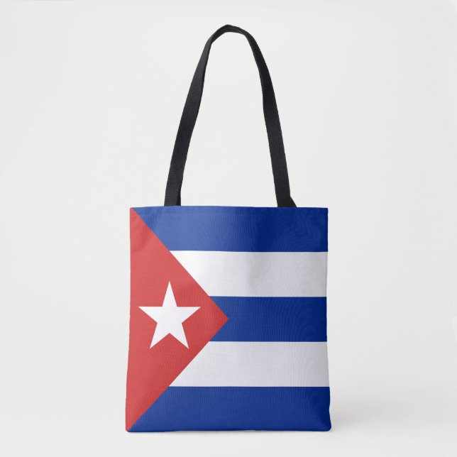 Bolso De Tela Bandera de Cuba (Anverso)