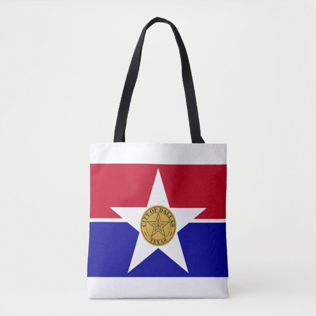 Bolso De Tela Bandera de Dallas, Texas Tote Bag (Anverso)