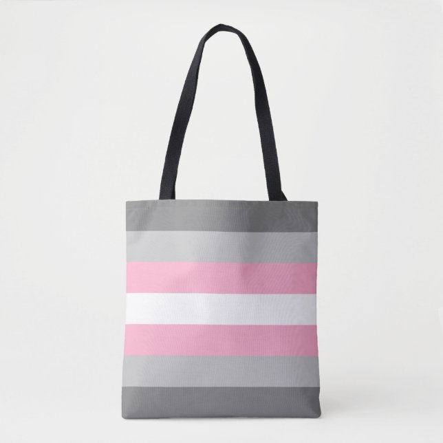 Bolso De Tela Bandera de Demigirl LGBT Tote Bag (Anverso)