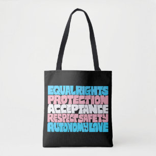 Bolso De Tela Bandera de derechos de transmisión del Orgullo Gay