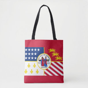 Bolso De Tela Bandera de Detroit, Michigan Tote Bag