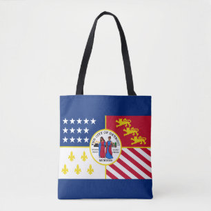 Bolso De Tela Bandera de Detroit, Michigan Tote Bag