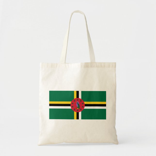Bolso De Tela Bandera de Dominica (Frente)