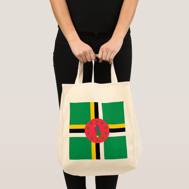 Bolso De Tela Bandera de Dominica (Anverso (producto))