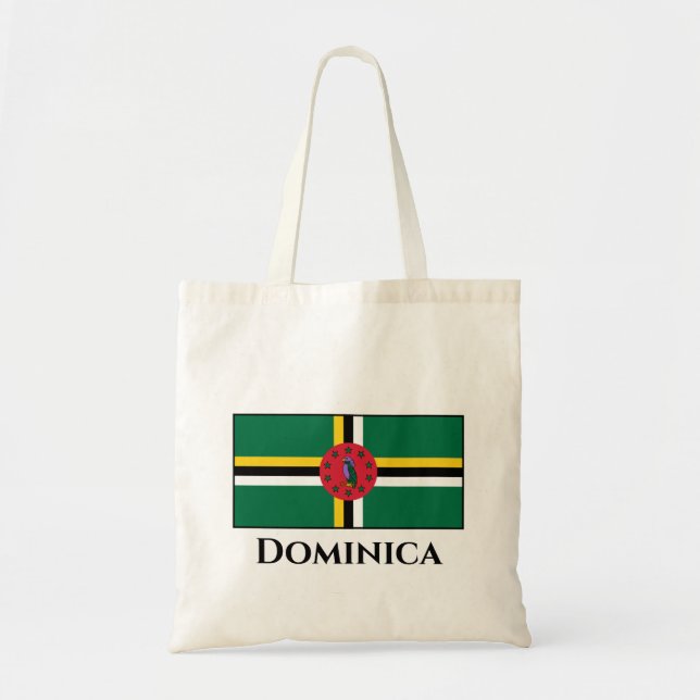 Bolso De Tela Bandera de Dominica (Frente)