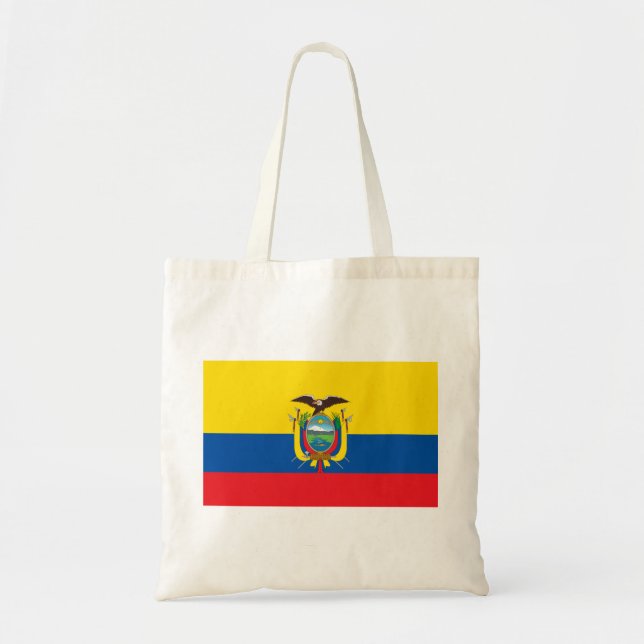 Bolso De Tela Bandera de Ecuador (Frente)