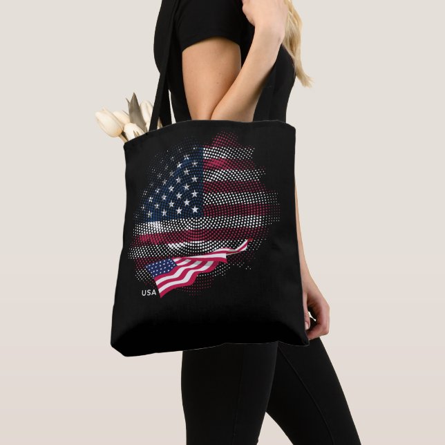 Bolso De Tela bandera de EE. UU. (Detalle)