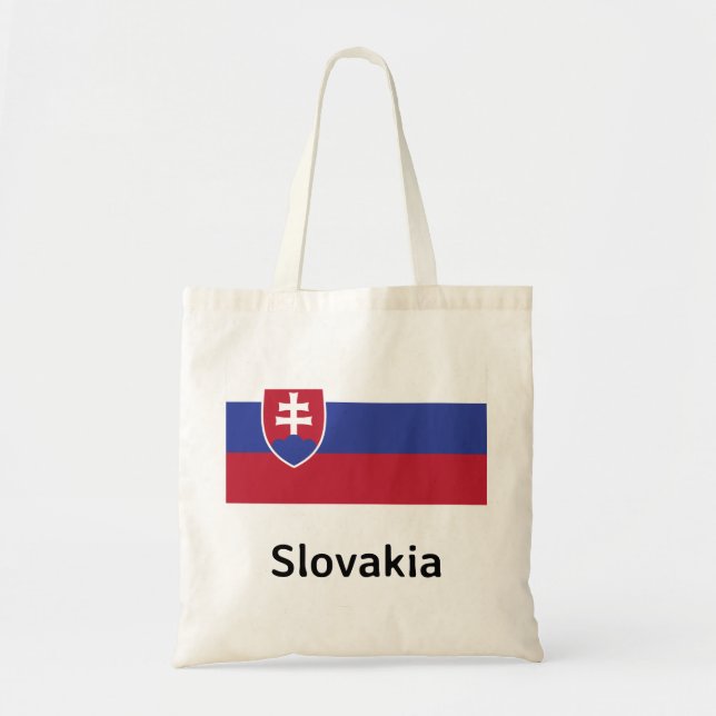 Bolso De Tela Bandera de Eslovaquia (Frente)