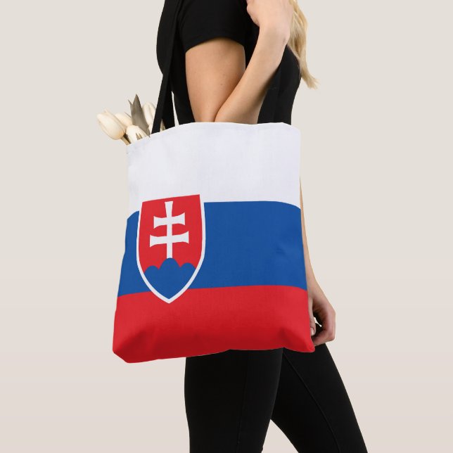 Bolso De Tela Bandera de Eslovaquia (Detalle)