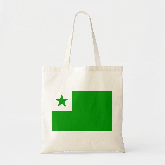 Bolso De Tela Bandera de esperanto (Frente)
