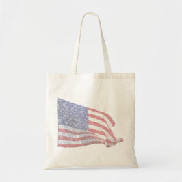 Bolso De Tela Bandera de Estados Unidos - angustiada
