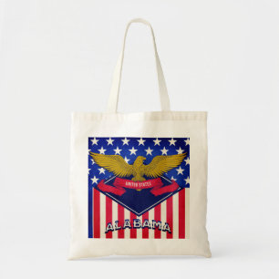Bolso De Tela Bandera de Estados Unidos de Alabama