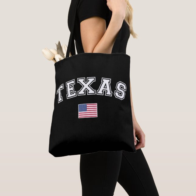 Bolso De Tela Bandera de Estados Unidos de Texas (Detalle)