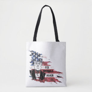 Bolso De Tela Bandera de Estados Unidos. Donald Trump.
