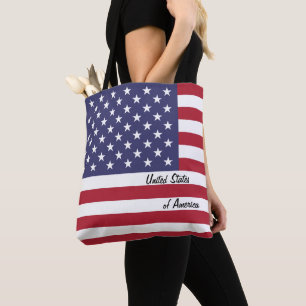 Bolso De Tela Bandera de Estados Unidos e hincha estadounidense