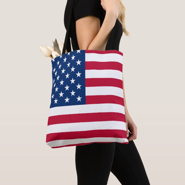 Bolso De Tela Bandera de Estados Unidos Patriótica Bandera Estre (Detalle)