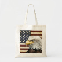 Bandera de Estados Unidos vintage con águila calva