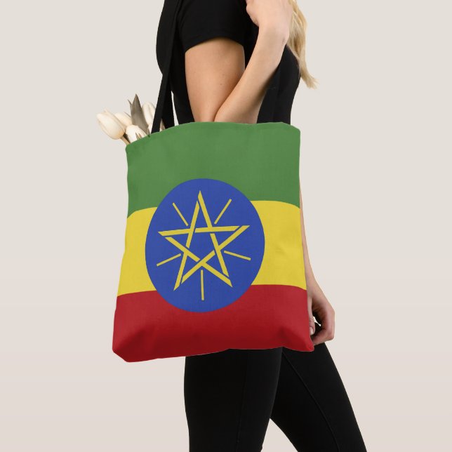 Bolso De Tela Bandera de Etiopía (Detalle)