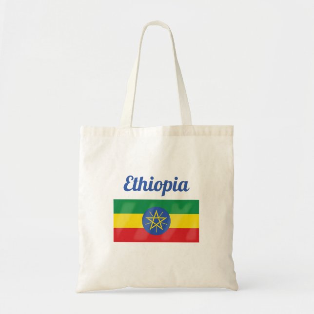Bolso De Tela Bandera de Etiopía (Frente)