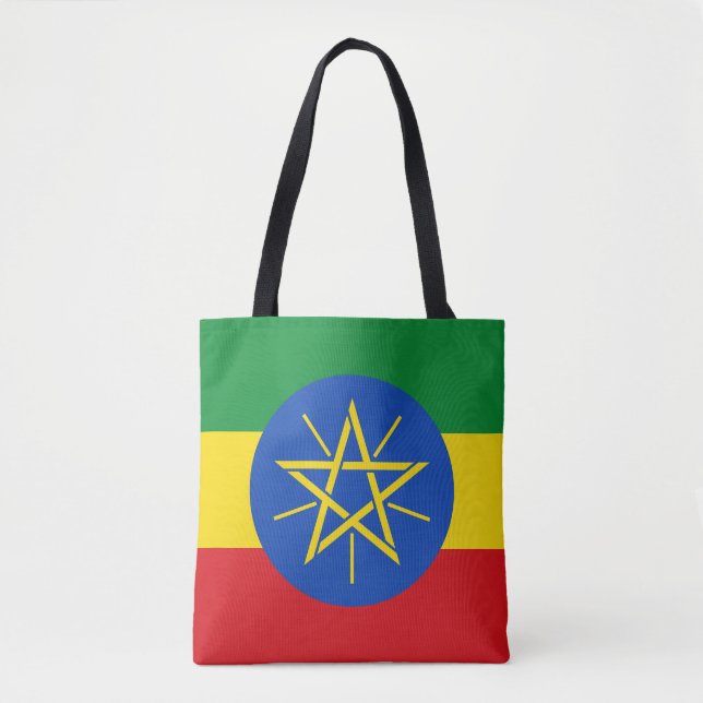 Bolso De Tela Bandera de Etiopía (Anverso)