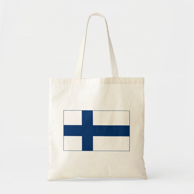 Bolso De Tela Bandera de Finlandia (Frente)