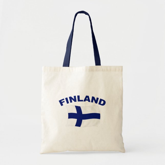 Bolso De Tela Bandera de Finlandia (Frente)