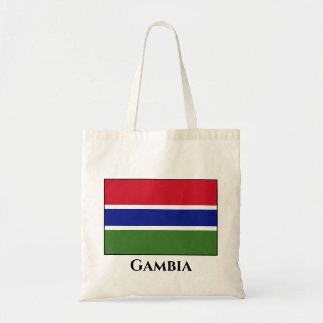 Bolso De Tela Bandera de Gambia (Frente)